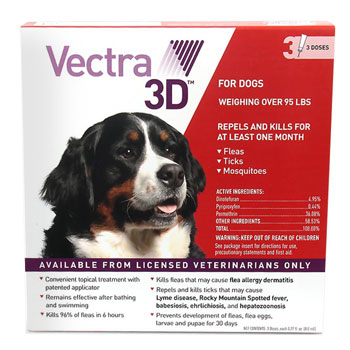 PHV,VECTRA 3D,DOGS OVER 95 LBS,RED,3 DOSE X12