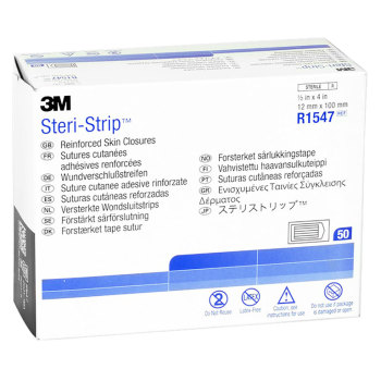 STERI-STRIP REINFORCED SKIN CLOSURE STRIPS,1/2" X 4",6/ENV,50/BOX