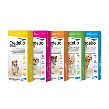 CREDELIO,TABLETS,DOGS PUPPIES,YELLOW,1 DOSE/CARD,16 CARDS/CARTON