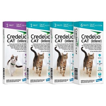 CREDELIO,TABLETS,CATS KITTENS,TEAL,3 DOSES/CARD,16 CARDS/CARTON