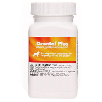 RXV DRONTAL + FOR LARGE DOGS,136MG,30TABS
