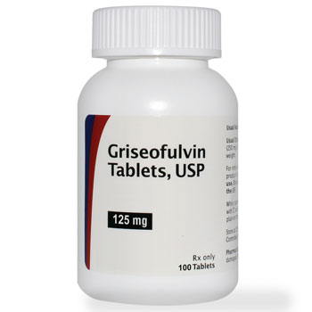 RX GRISEOFULVIN 125 MG, 100 COUNT