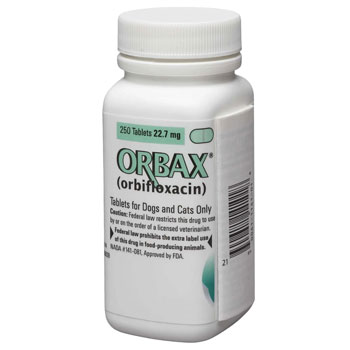 RXV MERCK ORBAX (ORBIFLOXACIN) 22.7MG,250 COUNT
