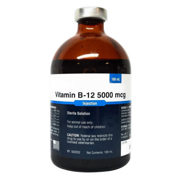 RXV VITAMIN B12 INJ(VET) 5000MCG, 100ML VET LABEL