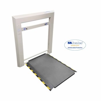 SELF STORING WALL MOUNT SCALE,24" X 40",PLATFORM,TOUCHLESS WEIGHING,ANTIMICROBIAL,BMI,EMR,AC,1000 LBS MAX,EACH
