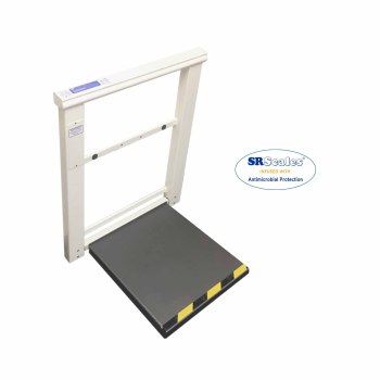 SELF STORING WALL MOUNT SCALE,18" X 20",PLATFORM,TOUCHLESS WEIGHING,ANTIMICROBIAL,BMI,EMR,AC/BAT,660 LBS MAX,EACH