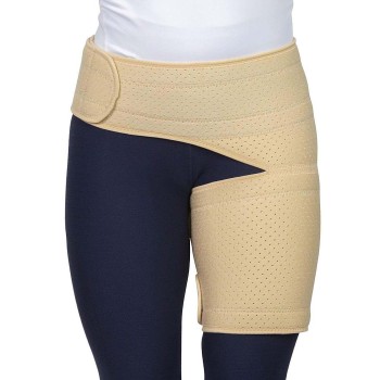 BRACE,GROIN,COMPRESSION SUPPORT,WASHABLE NEOPRENE,W:48" T:28",BEIGE