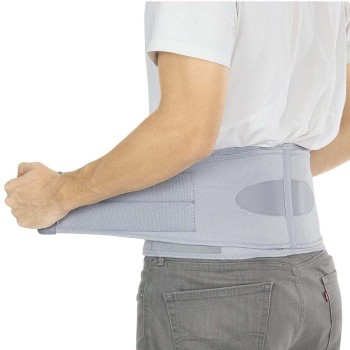 BRACE,BACK,REMOVABLE LUMBAR,NEOPRENE,UP TO 44IN,GRAY,EACH