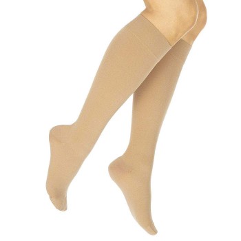 STOCKINGS,COMPRESSION,15-20MMHG,NONSLIP,KNIT,LARGE,BEIGE