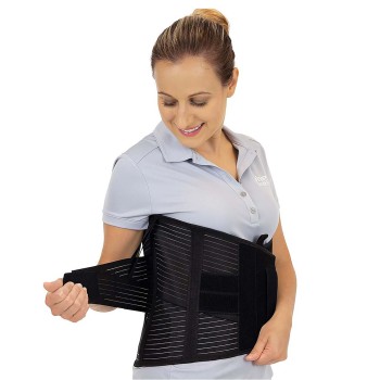 BRACE,BACK,CROSS SUPPORT,6 FLEXI-SPLINTS,REMOVABLE LUMBAR PAD,PULL TABS,LARGE,48" to 55" WAIST