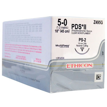SUTURE,PDS II,5-0,PS-2,18",CLEAR,12/BX