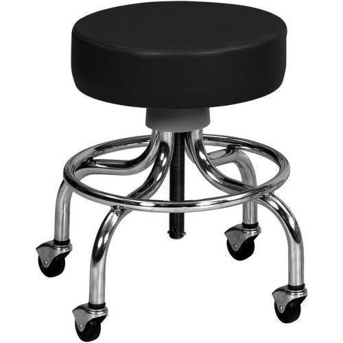 Stool,Black chrome base stool