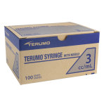 Terumo Syringe and Needle, 3mL, Luer Lock, 20GX 1 in., Hypodermic, 100/BX, SS-03L2025