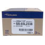 Terumo Syringe and Needle, 3mL, Luer Lock, 23GX 1 1/2 in., Hypodermic, 100/BX, SS-03L2338