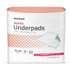 UNDERPAD,MODERATE ABSRB 30"X30",10/BAG
