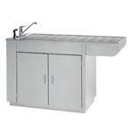 WET/PREP CABINET,STAINLESS STEEL,2 DOORS,RIGHT HAND,48"L,5"D,EACH