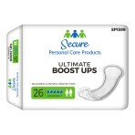 PAD,INCONTINENCE,TOTALDRY ULTIMATE BOOST UPS,26/BG