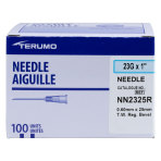 Terumo Needle, 23GX 1 in., Hypodermic, 100/BX, NN2325R