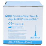 BD Hypodermic Needles, 25G x 1-in., 100/Box