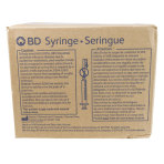 BD Tuberculin Syringe and Needle, 1mL, Luer Slip, 25G X 5/8 in., 100/BX, 309626