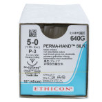 Ethicon Permahand Silk Suture, Size 5-0, P-3, 18 in., 12/Box
