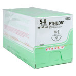 Ethicon Ethilon Nylon Suture, Size 5-0, FS-2, 18 in., 12/Box