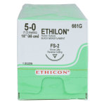 Ethicon Ethilon Nylon Suture, Size 5-0, FS-2, 18 in., 12/Box