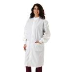 LAB COAT,UNISEX,WHT,ASEP,A/SBARRIER,MD,EA