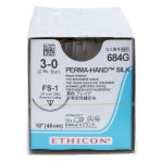 Ethicon Permahand Silk Suture, Size 3-0, FS-1, 18 in., 12/Box