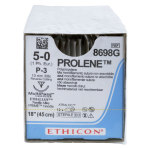 Ethicon Prolene Polypropylene Suture, Size 5-0, P-3, 18 in., 12/Box