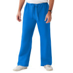 ComfortEase Unisex Reversible Scrub Pants with Drastring, 4X-Large, Royal Blue