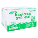 AHS Tuberculin Syringe and Needle, 1mL 25g x 5/8in., Luer Slip, 1000/CS, AH01T2516