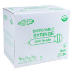 AHS Syringe and Needle, 3mL, Luer Lock, 20 X 1 in., Hypodermic, 1000/CS, AH03L2025