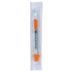 AHS Syringe & Needle, .5mL, Permanent Needle, 29G X 1/2 in., U-100 Insulin, 1 each, AH05M2913