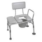 BENCH,TRANSFER,PADDED,COMMODE OPENING,GRAY,STANDARD