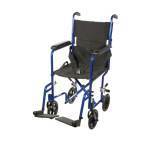 Lightweight Transport Wheelchair, Blue, 17Inch Size