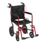 WHEELCHAIR,TRANSPORT,LIGHT WEIGHT,RED,19IN