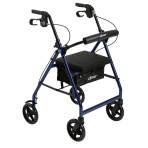 ROLLATOR,FOLD REMOVE BACK,PADDED,8IN CASTER,LOOP LOCK,BLUE