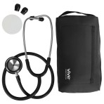 STETHOSCOPE,22" STAINLESS STEEL,POUCH,BLACK