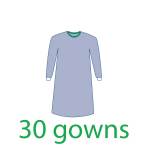 GOWN,SURGICAL,STERILE W/TOWEL,X-LARGE,30/CASE