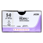 SUTURE,VICRYL POLYGLACTIN 910,5-0,TF,27IN,UNDYED,36/BX