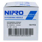 Nipro Syringe and Needle, 3mL, Luer Lock, 25G X 5/8 in., Hypodermic, 100/BX, JD plus 03L2516
