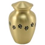 Jorvet X-Small Pawprint urn, Classic Brass