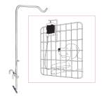 IV STAND,CAGE HOLDER,S/S 3/8" ROD,4W"X18H"