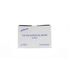 MASK,SURGICAL 3 PLY W/ TIES,50/BX,6BX/CASE