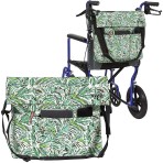 BAG,WHEELCHAIR,WATERPROOF NYLON,BUCKLED STRAPS,WATERCOLOR PALM