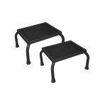 STOOL,STEP,STEEL,9",WIDE NONSLIP BASE,UP TO 300 LBS,BLACK,2 PACK