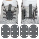 CLOSURES,SHOE,MAGNETIC,ANY TIE SHOE,TWO SETS W/ANCHOR CLIPS,GRAY