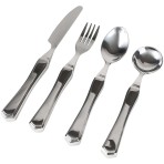 SET,UTENSIL,WEIGHTED,SPOONS,FORK,KNIFE,4 PIECE