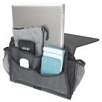 CADDY,BEDSIDE,13.5" WIDE,MESH POCKETS,EXTRA-LONG FLAP
